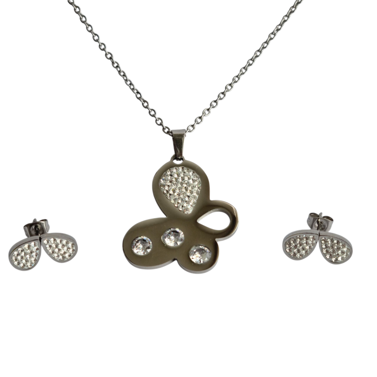 Set Mariposa Plateado
