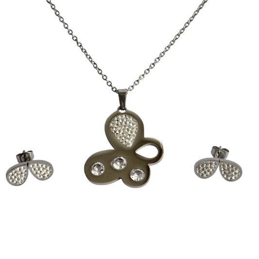 Set Mariposa Plateado